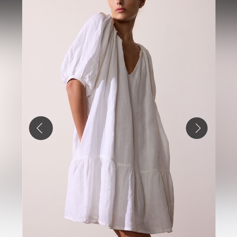 Brochu Walker Bree Dress 100% Linen Reversible - Picture 7 of 13
